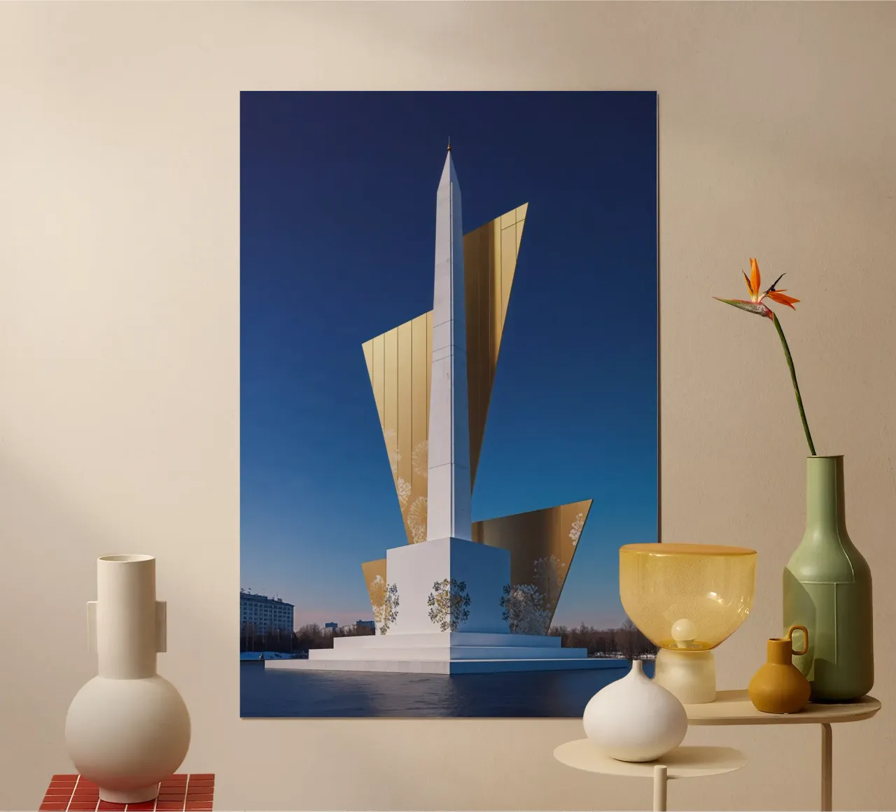 Kyiv Independence Monument in Modern Style poster da AlbertKlee