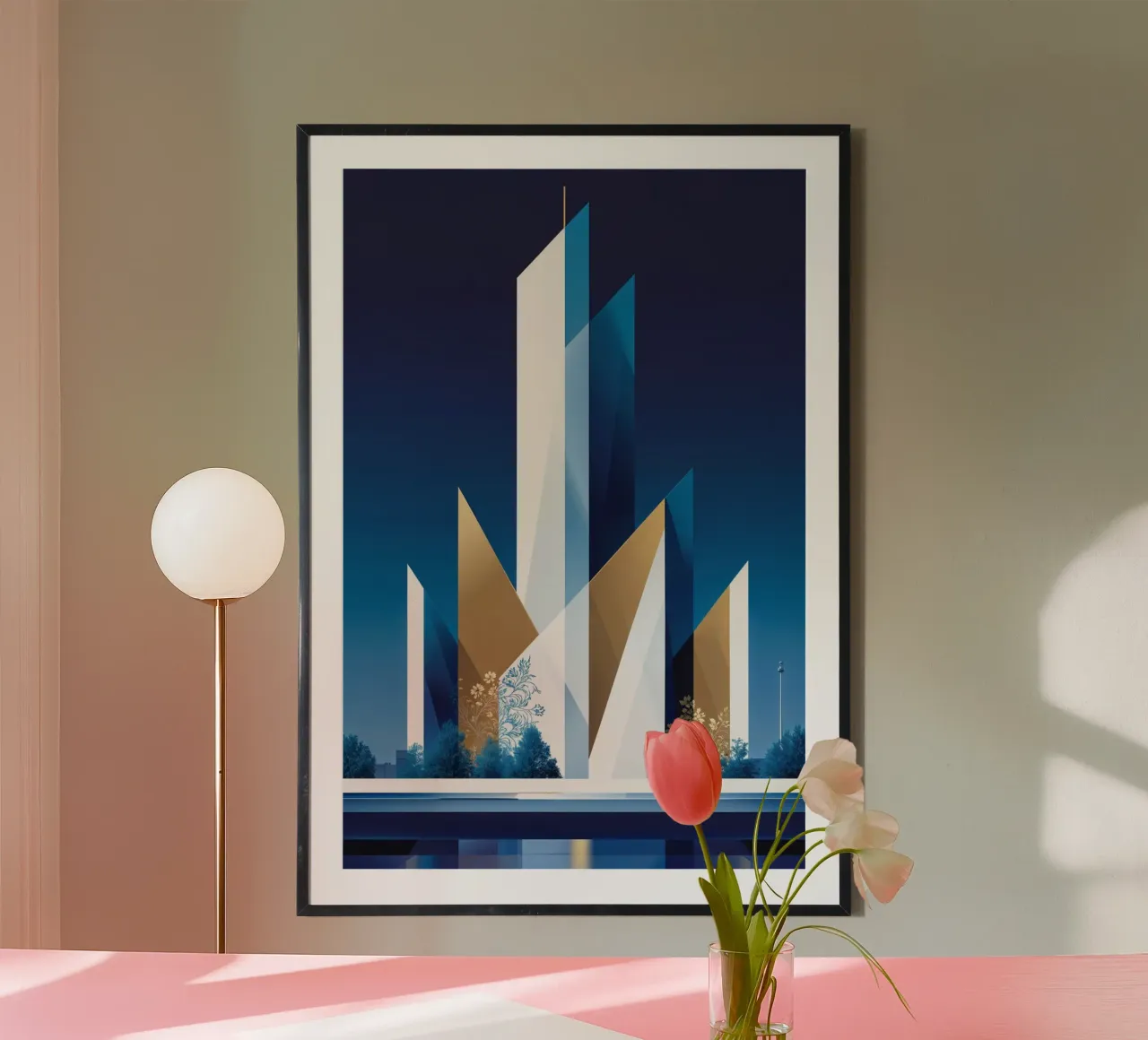 Kyiv's Independence Monument in Abstract Art poster da AlbertKlee