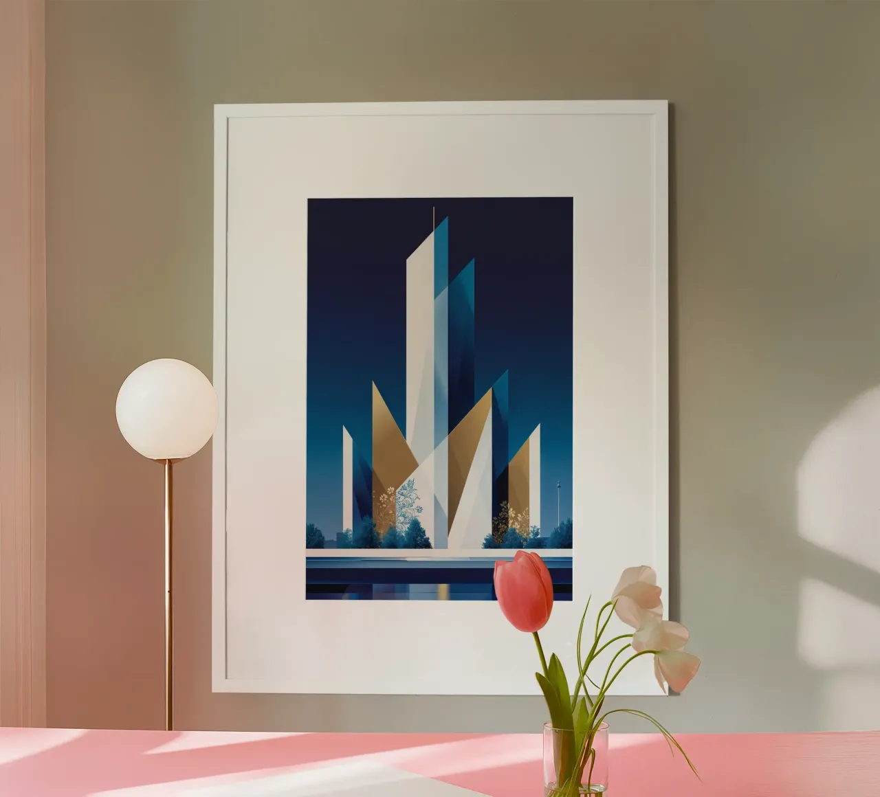 Kyiv's Independence Monument in Abstract Art poster da AlbertKlee