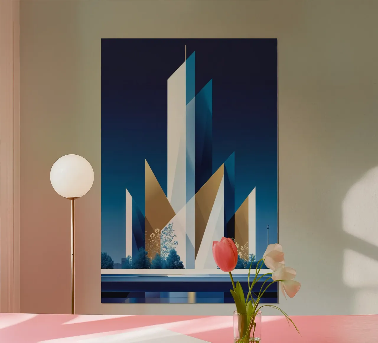 Kyiv's Independence Monument in Abstract Art poster da AlbertKlee