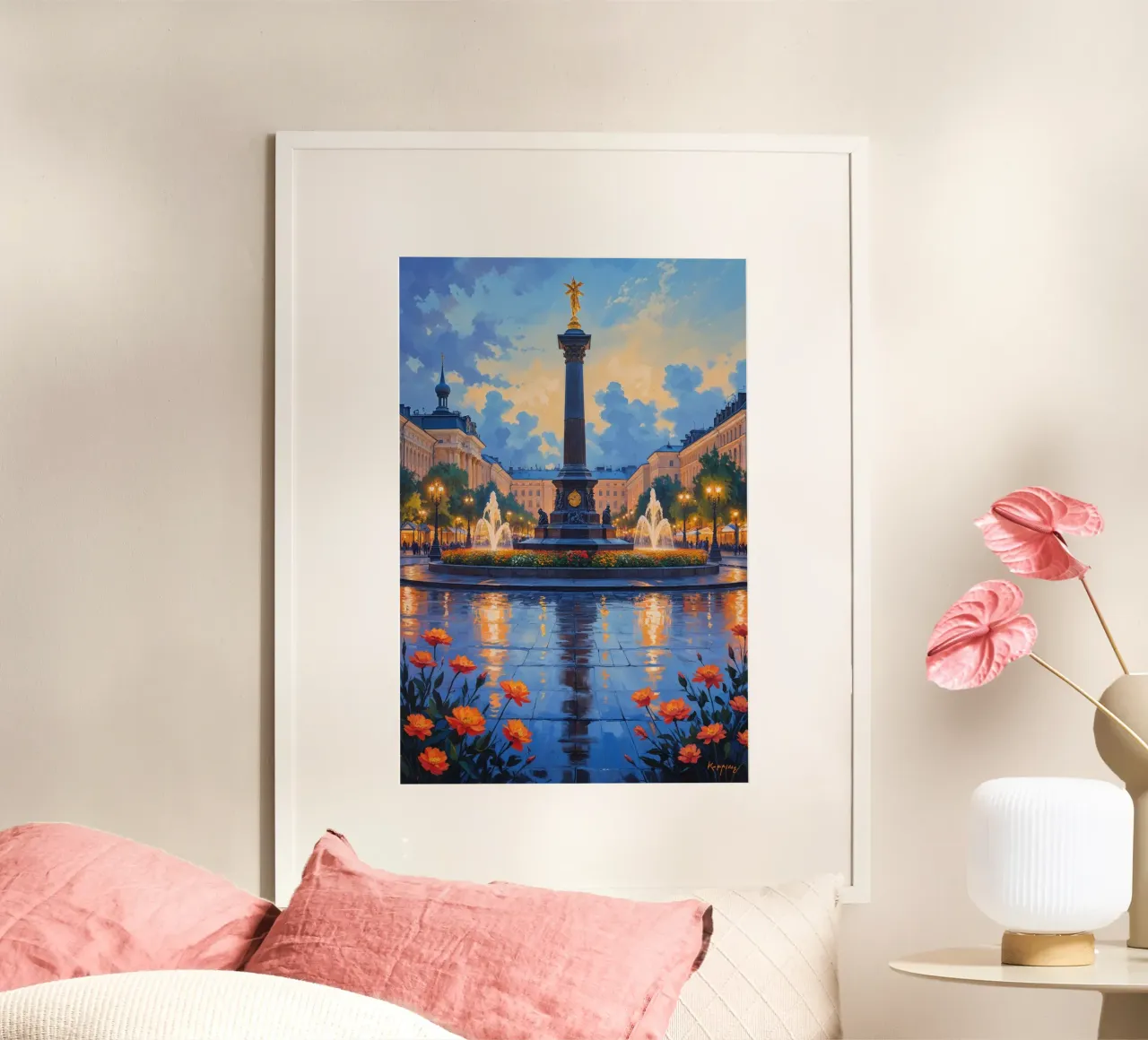 Twilight Splendor at Kyiv's Independence Square poster da AlbertKlee