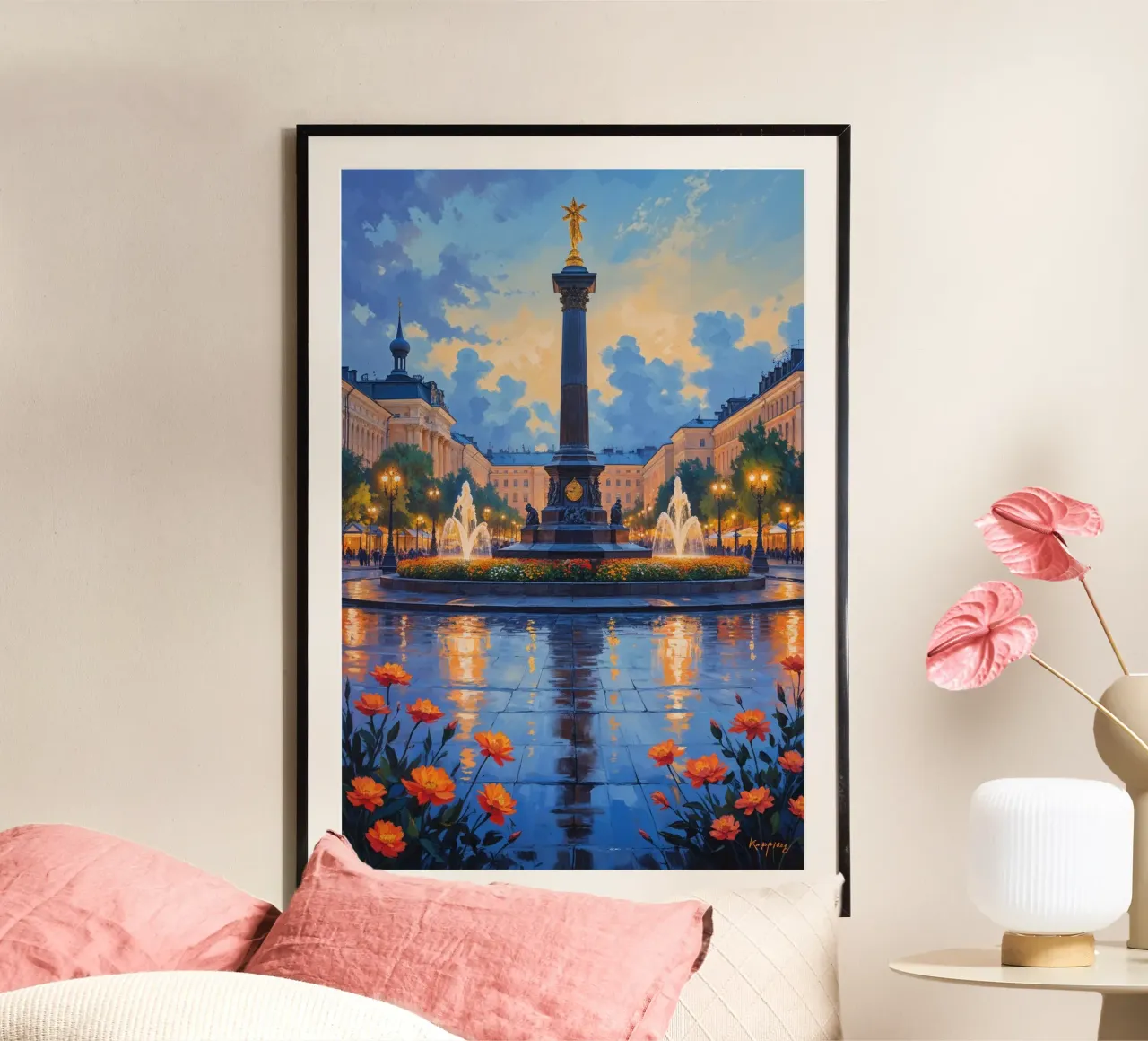 Twilight Splendor at Kyiv's Independence Square poster da AlbertKlee