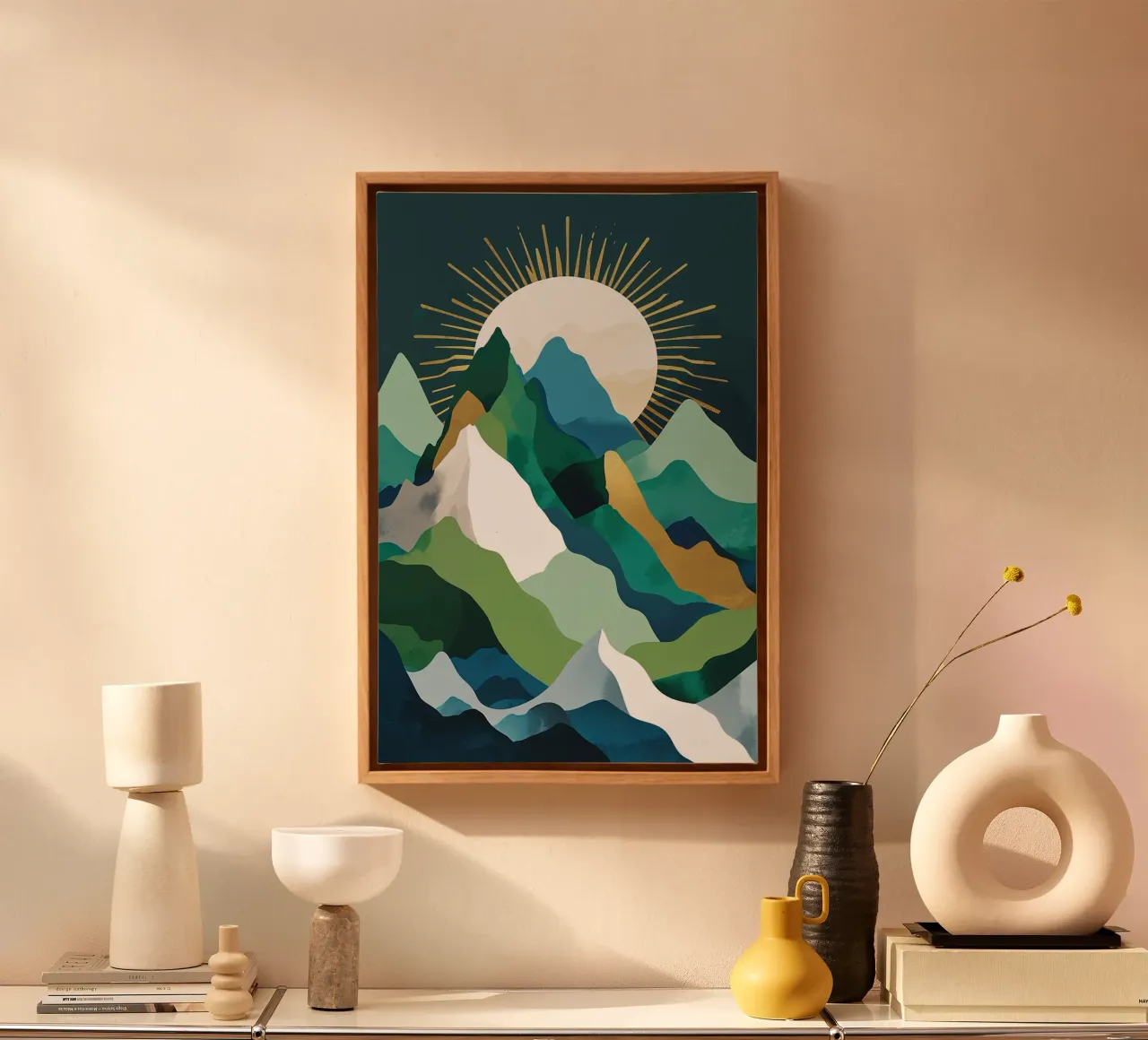 Carpathian Splendor in Gold and Green tela da AlbertKlee