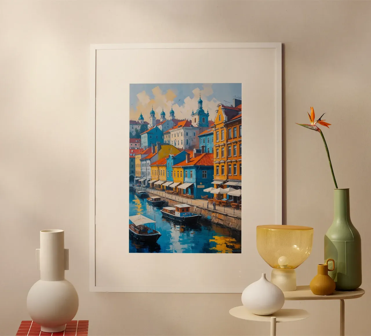 Sunlit Afternoon in Podil poster da AlbertKlee