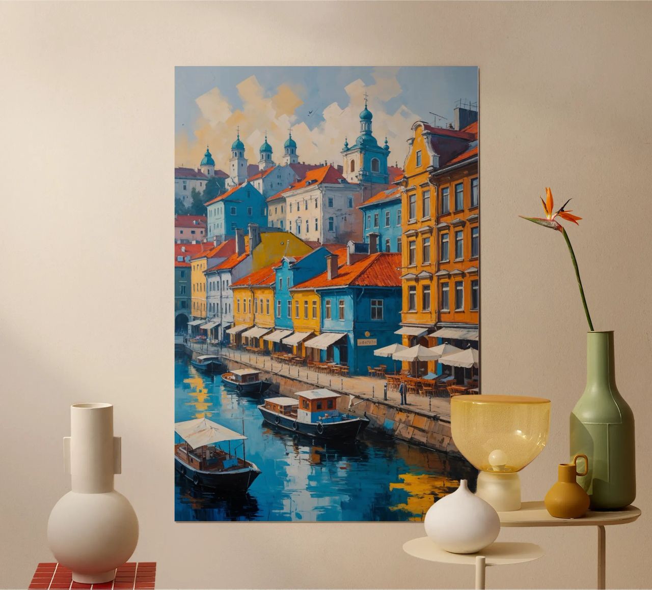 Sunlit Afternoon in Podil poster by AlbertKlee