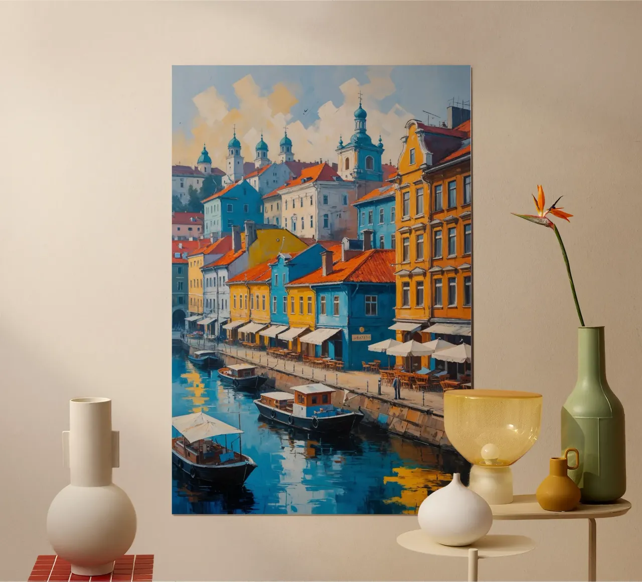 Sunlit Afternoon in Podil poster da AlbertKlee