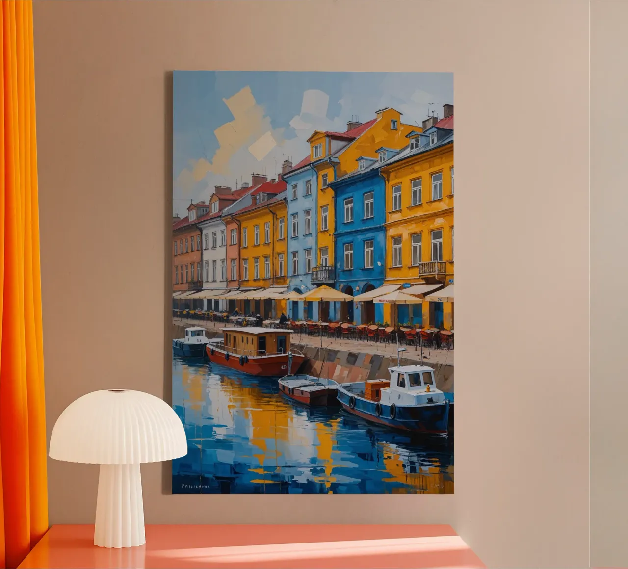 Evening Glow in Podil tela con Cornice a cassetta da AlbertKlee