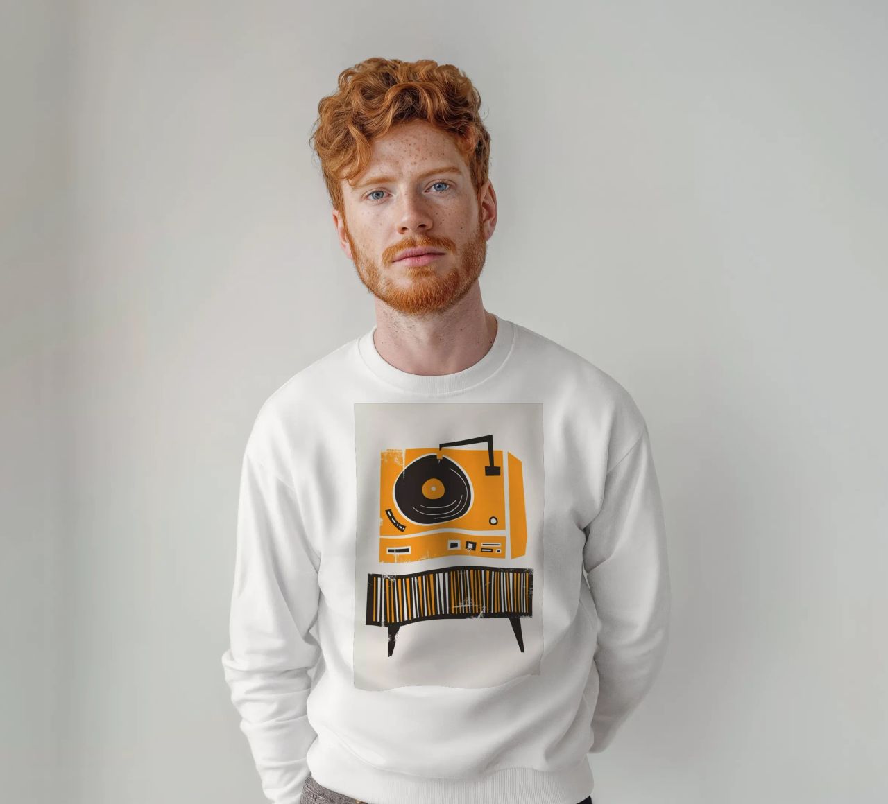 Lettore di dischi in vinile retrò felpa da Fox & Velvet