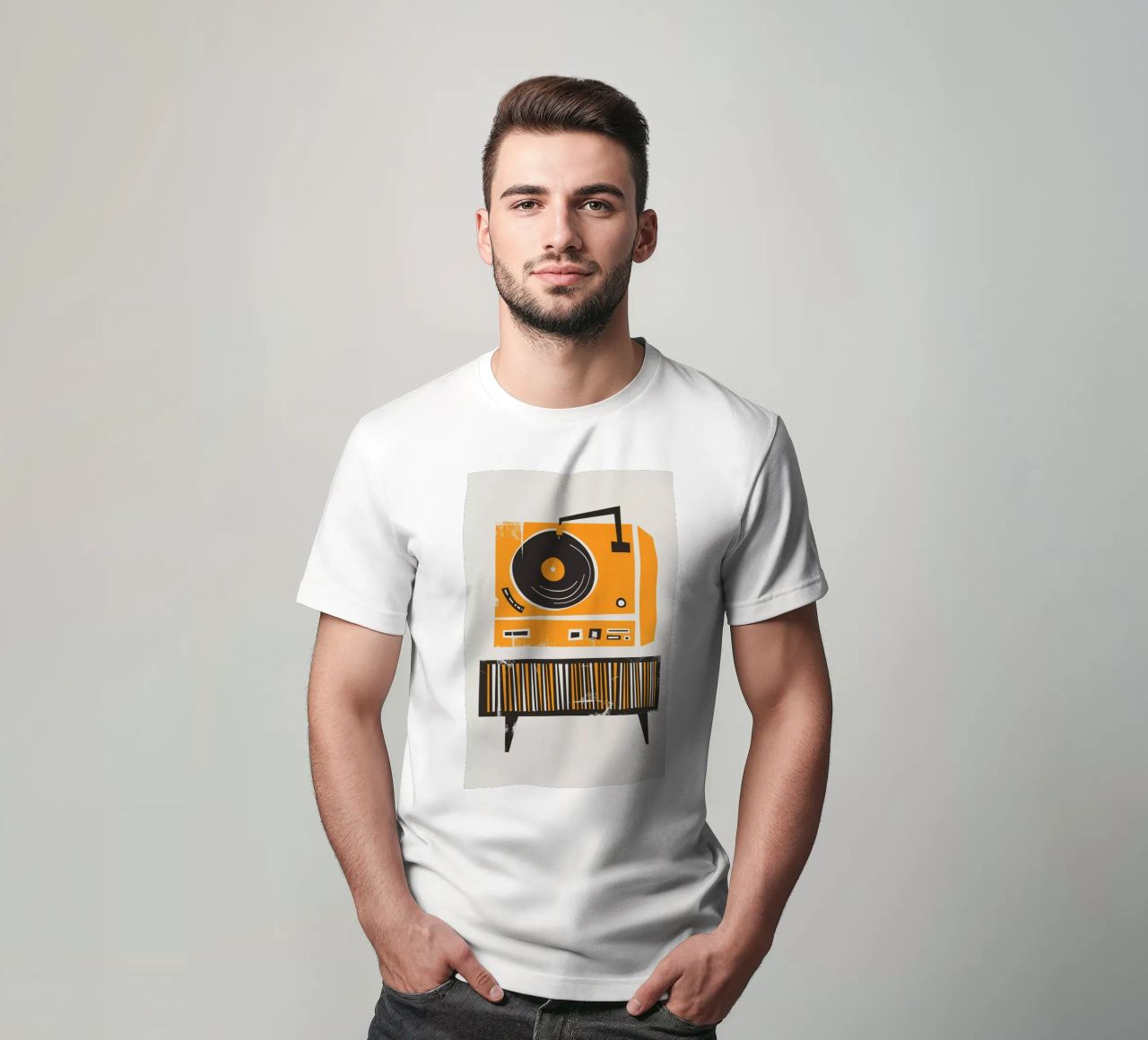 Lettore di dischi in vinile retrò t-shirt da Fox & Velvet