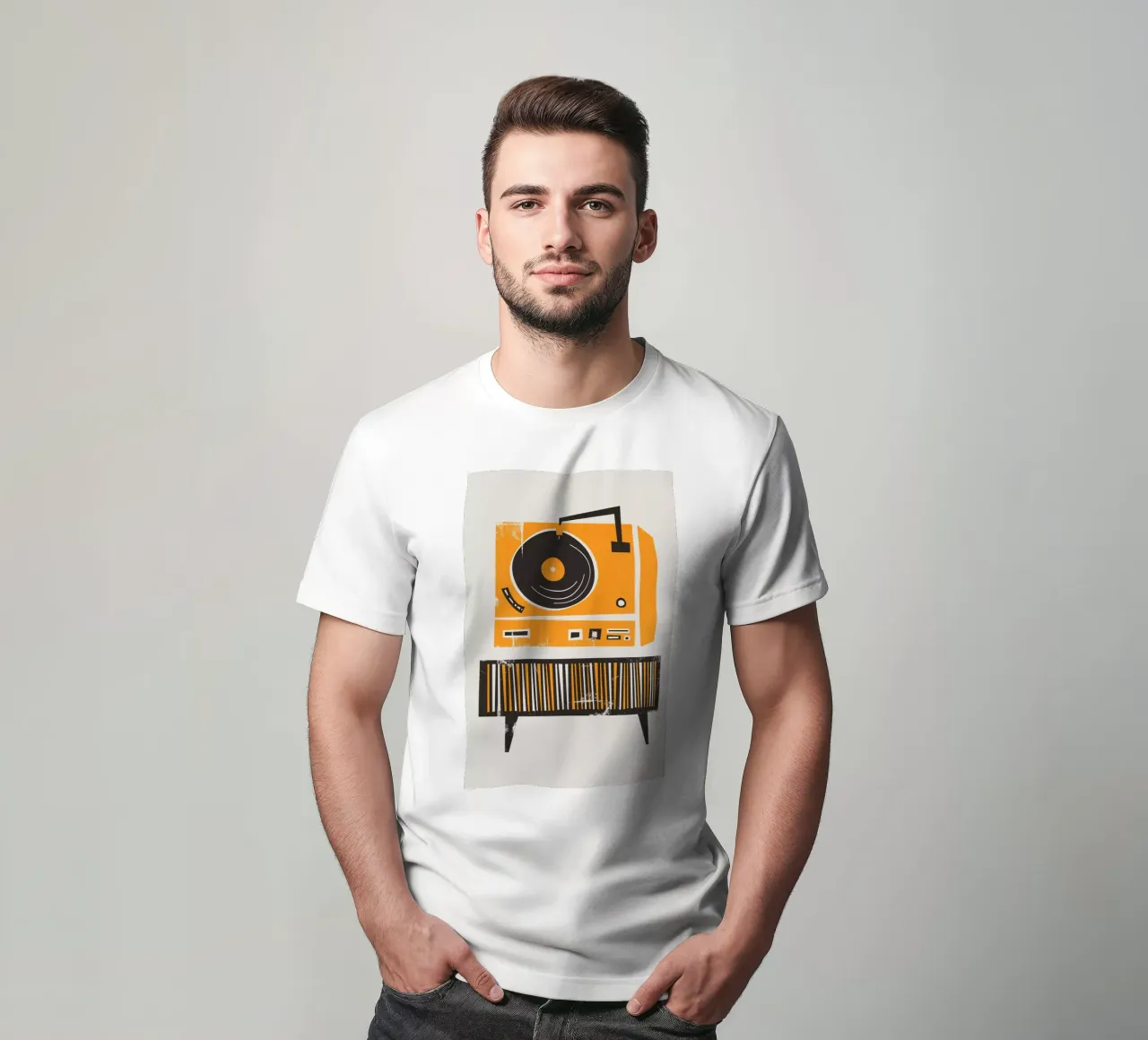Lettore di dischi in vinile retrò t-shirt da Fox & Velvet