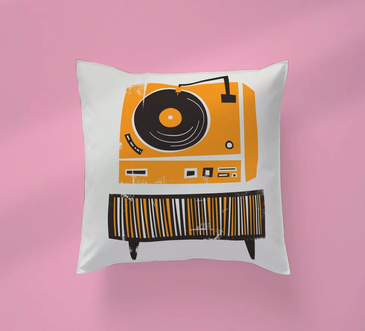 Lettore di dischi in vinile retrò cuscino da Fox & Velvet