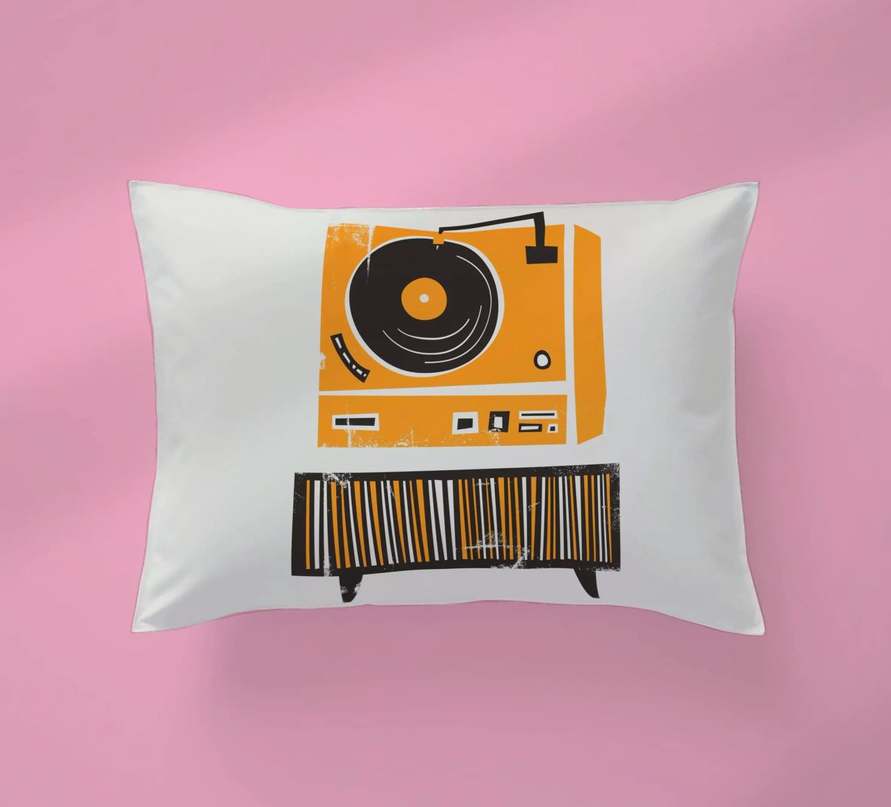 Lettore di dischi in vinile retrò cuscino da Fox & Velvet