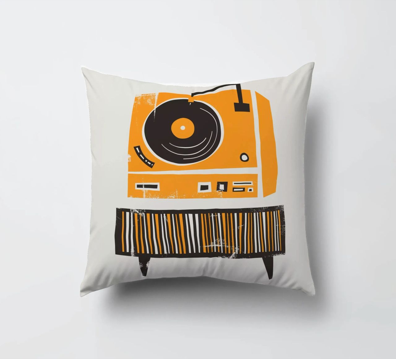 Lettore di dischi in vinile retrò cuscino da Fox & Velvet