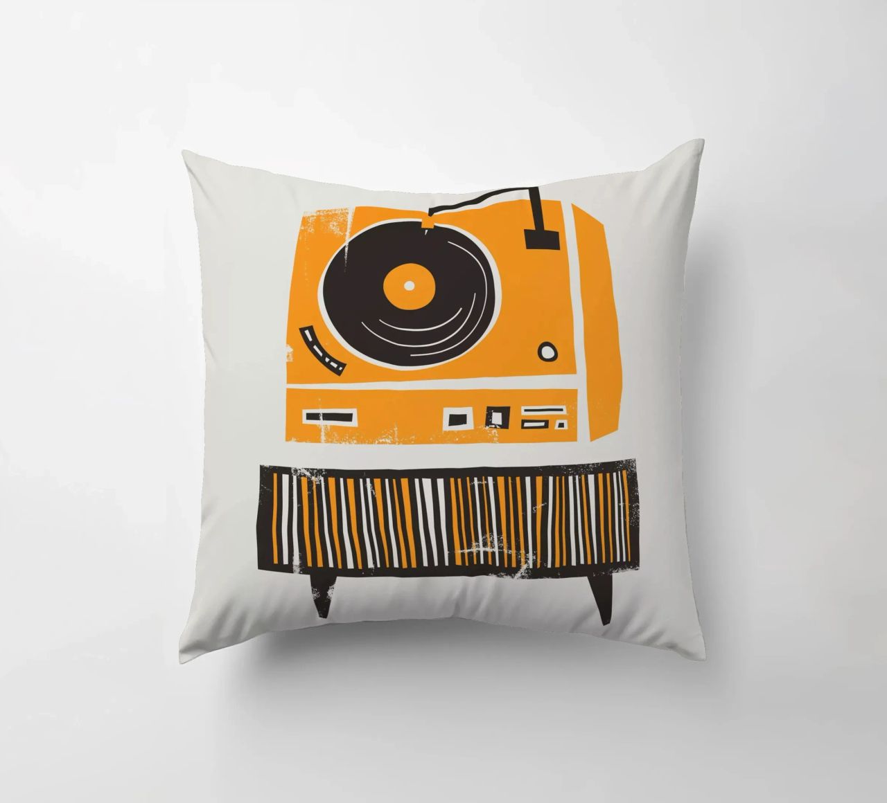 Lettore di dischi in vinile retrò cuscino da Fox & Velvet
