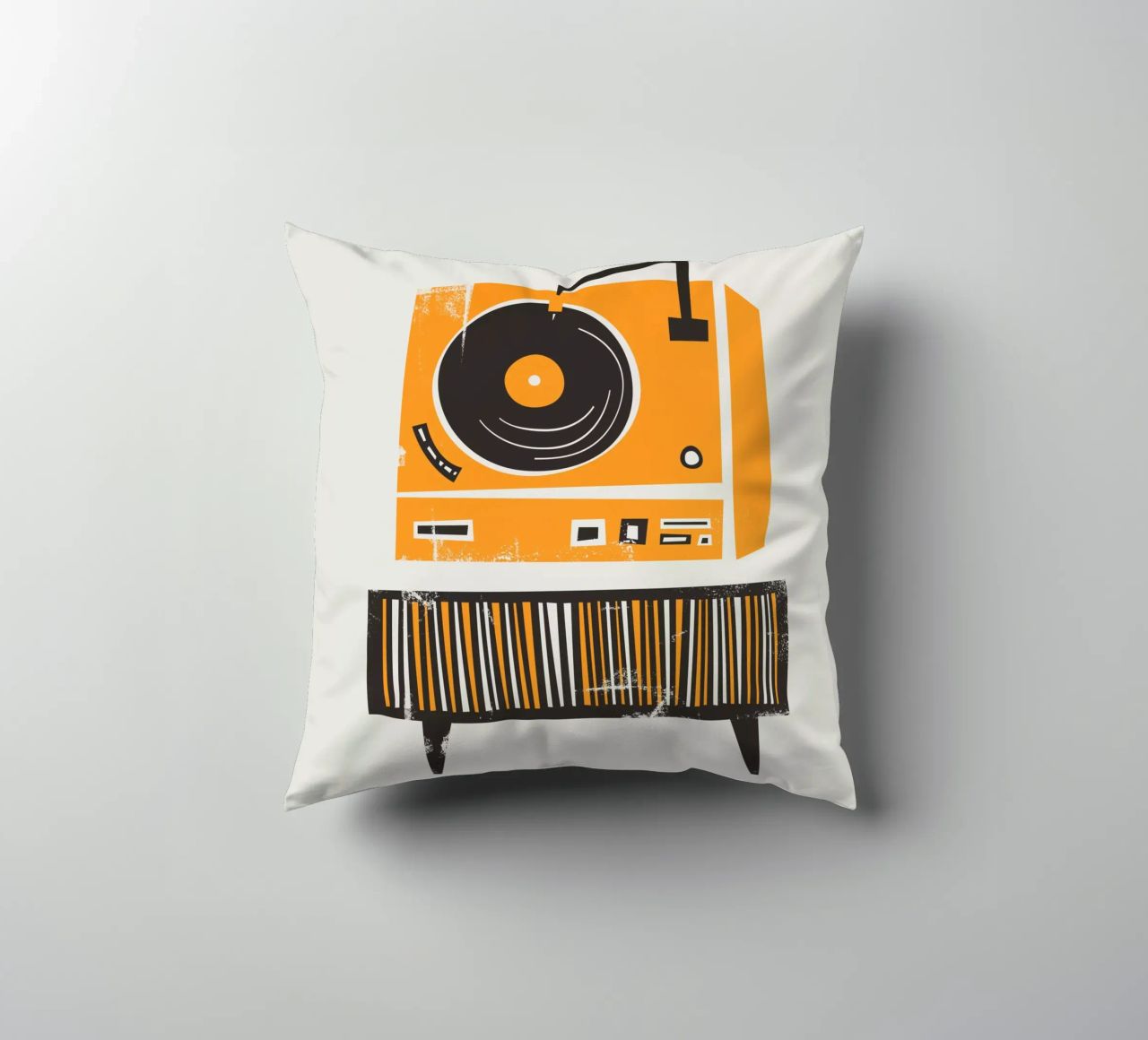 Lettore di dischi in vinile retrò cuscino da Fox & Velvet