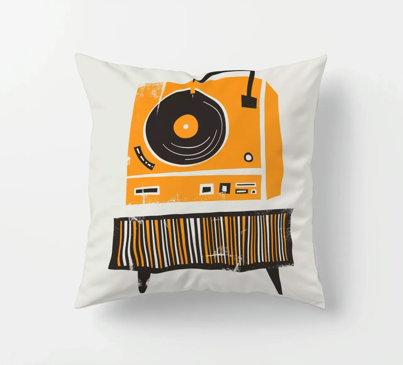Lettore di dischi in vinile retrò cuscino da Fox & Velvet