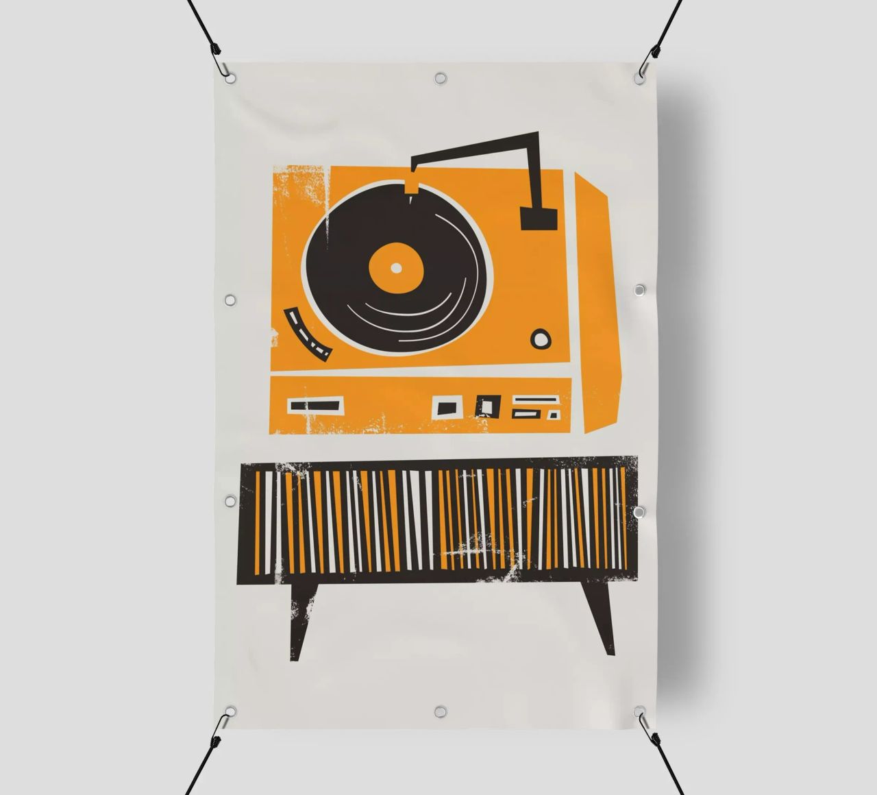 Lettore di dischi in vinile retrò telo in pvc da Fox & Velvet