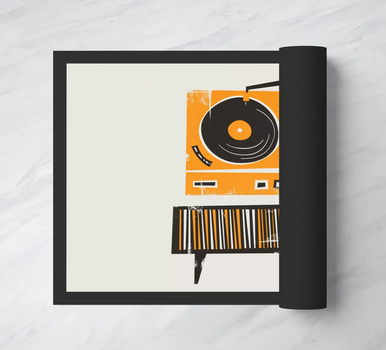 Lettore di dischi in vinile retrò zerbino da Fox & Velvet