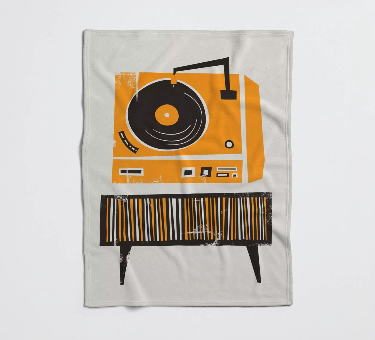 Lettore di dischi in vinile retrò coperta in pile da Fox & Velvet