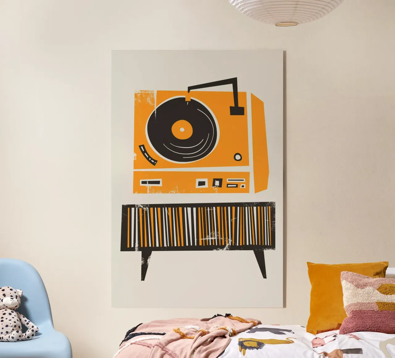 Tocadiscos de vinilo retro metacrilato de Fox & Velvet