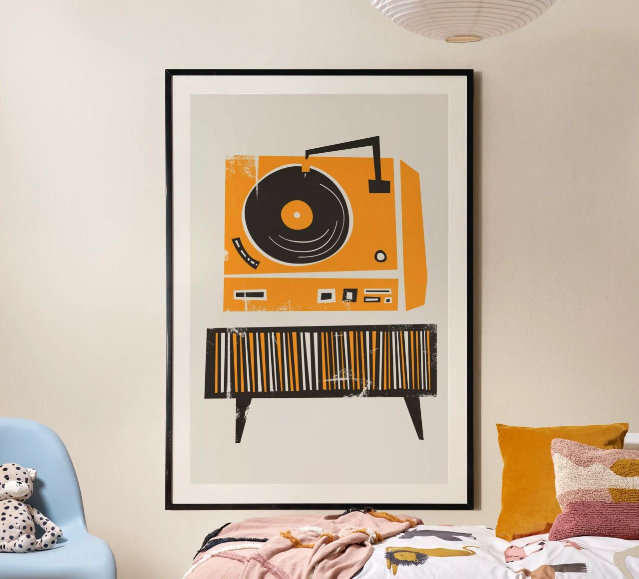 Lettore di dischi in vinile retrò poster da Fox & Velvet