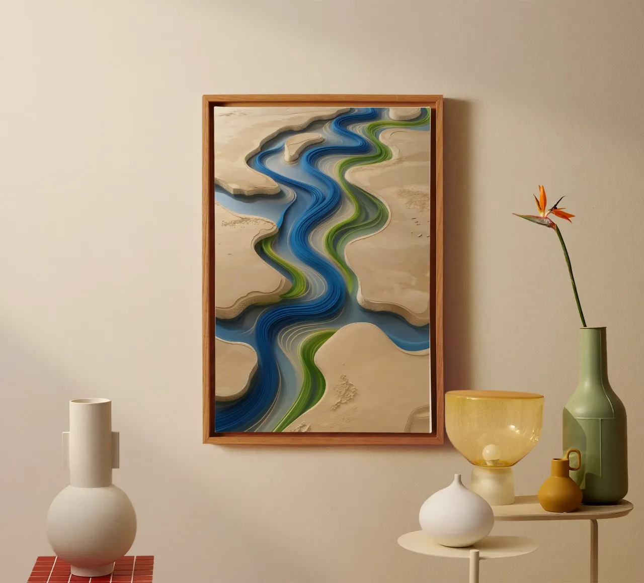 Flow of Euphrates: Art of Nature's Vitality tela da AlbertKlee