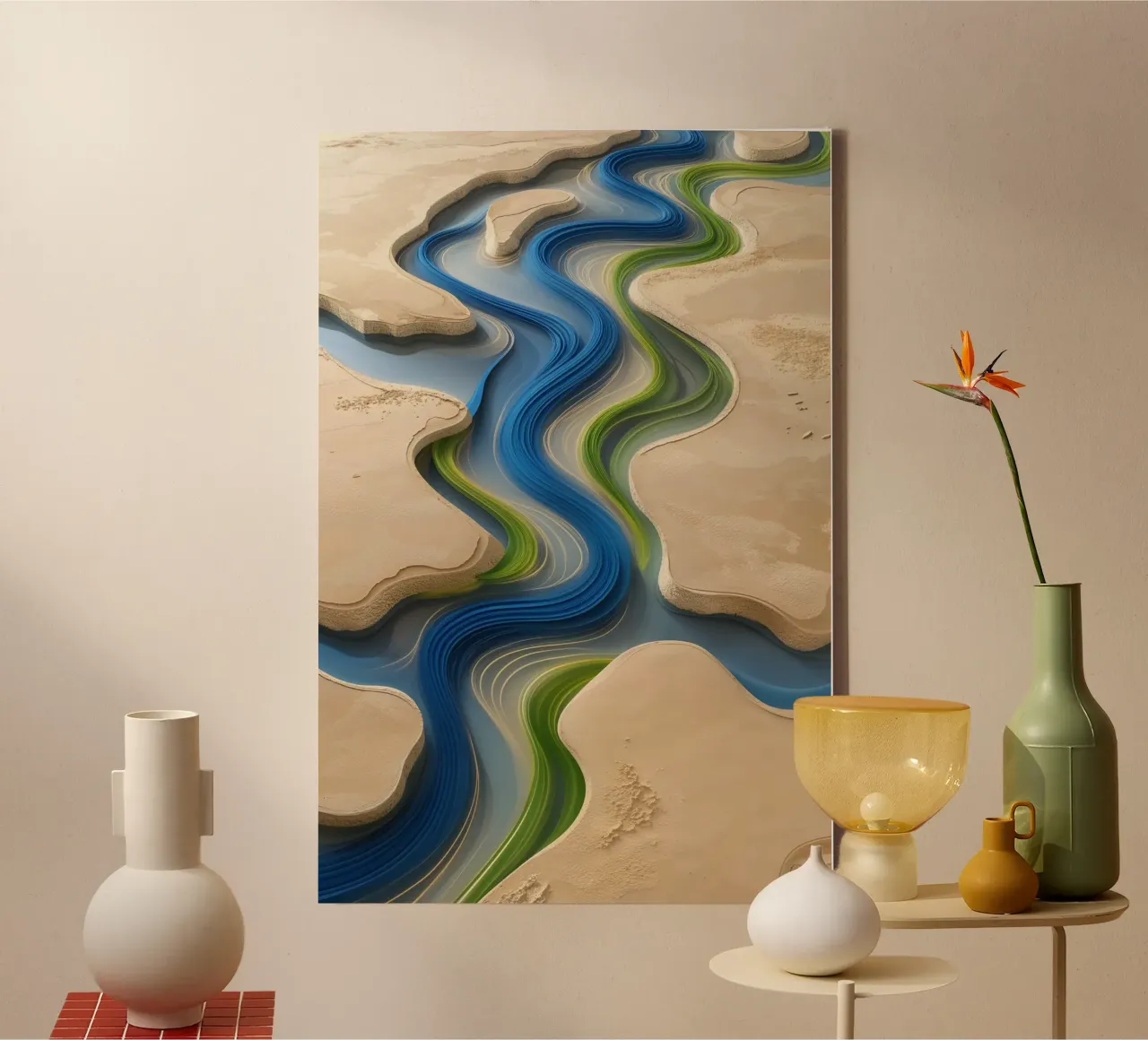 Flow of Euphrates: Art of Nature's Vitality tela da AlbertKlee