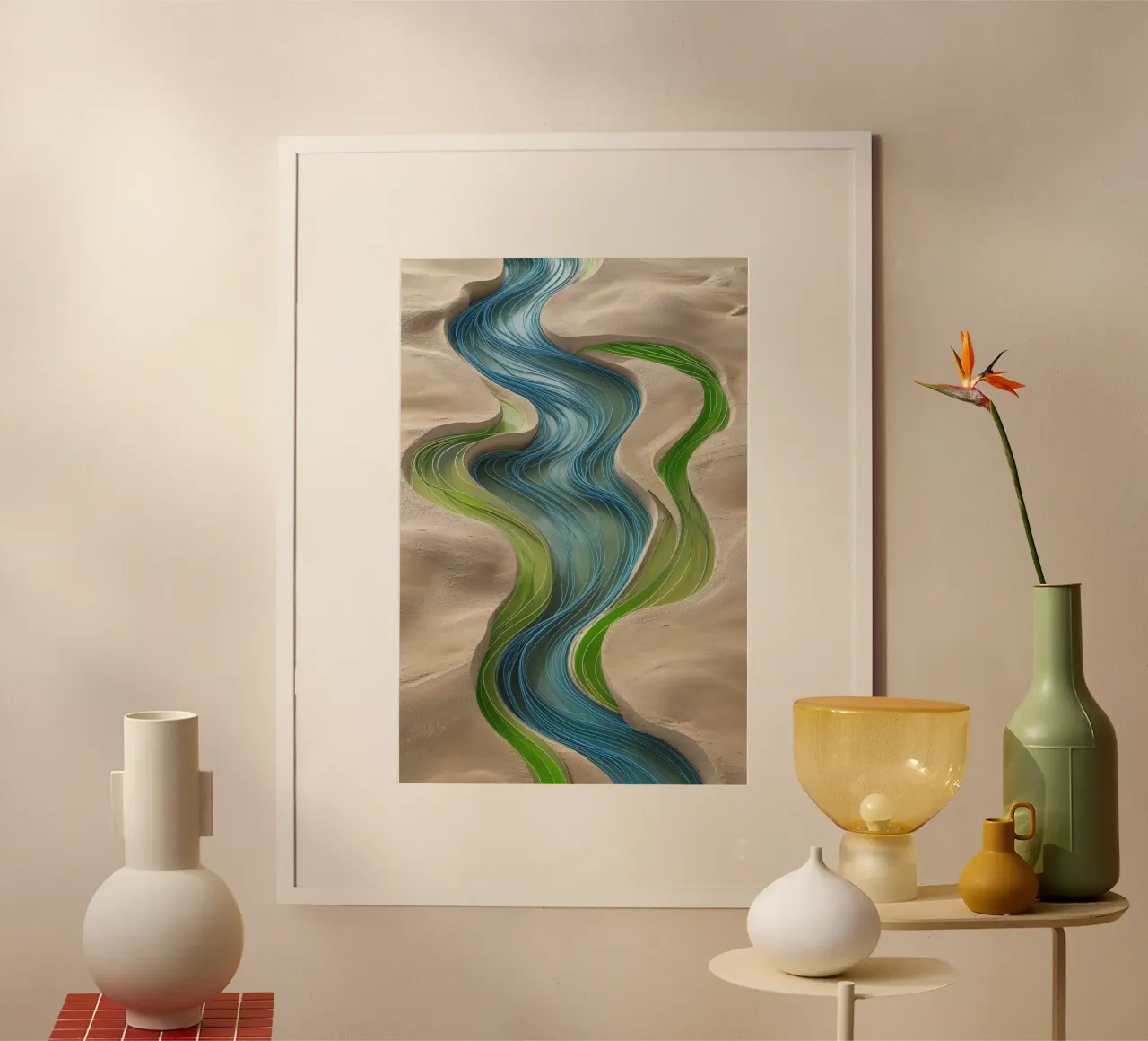 Euphrates’ Gentle Flow Through Desert Sands hahnemühle de AlbertKlee