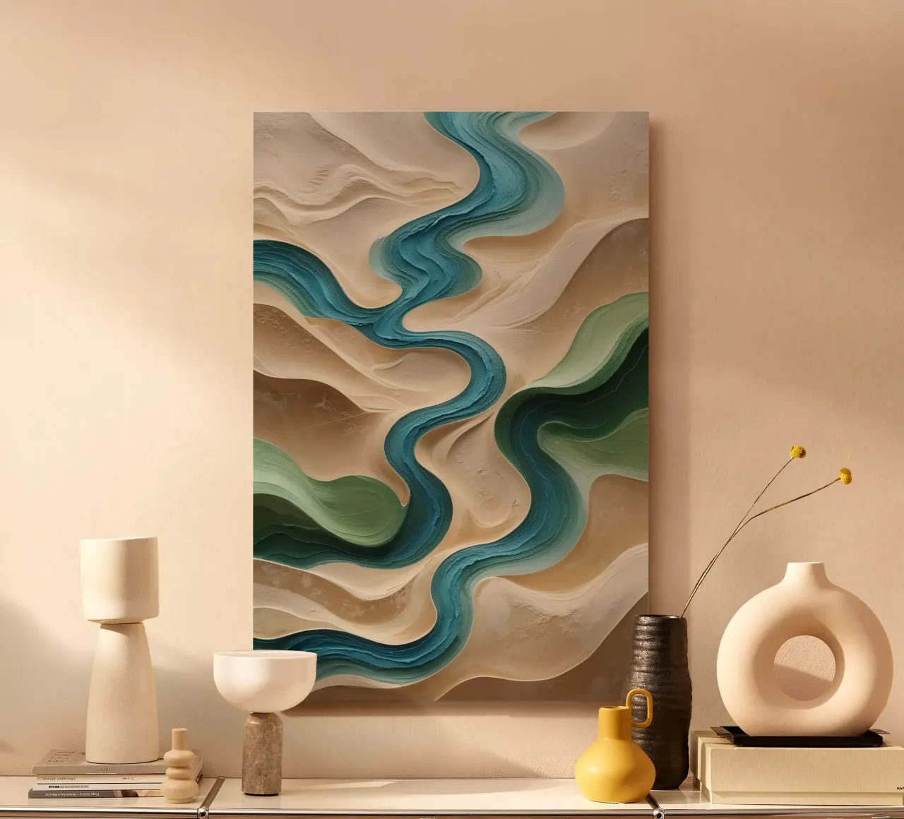 Abstract Paths of the Euphrates River alluminio dibond da AlbertKlee