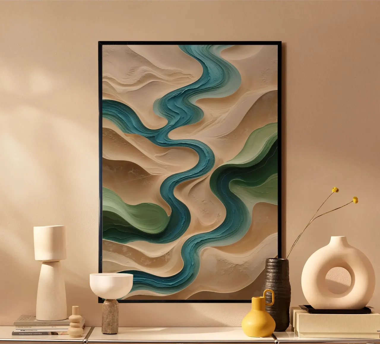 Abstract Paths of the Euphrates River carta hahnemühle da AlbertKlee