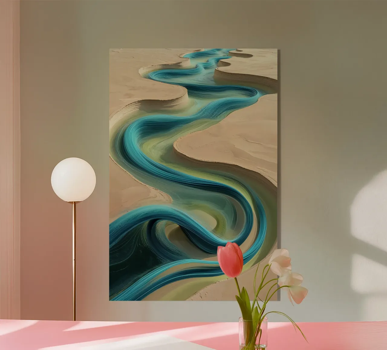 Winding Life: The Euphrates in Abstract metacrilato de AlbertKlee