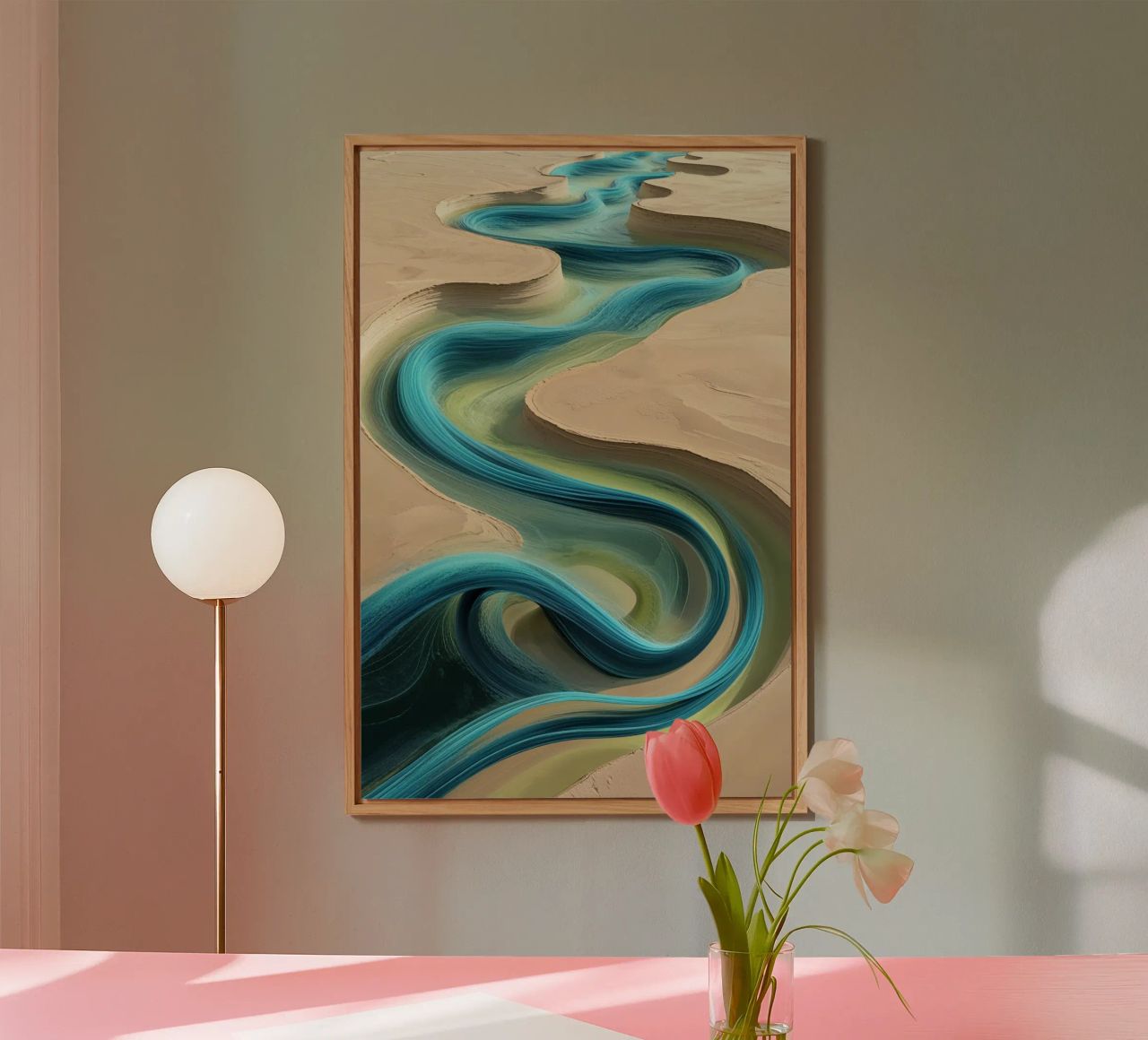 Winding Life: The Euphrates in Abstract alluminio dibond da AlbertKlee