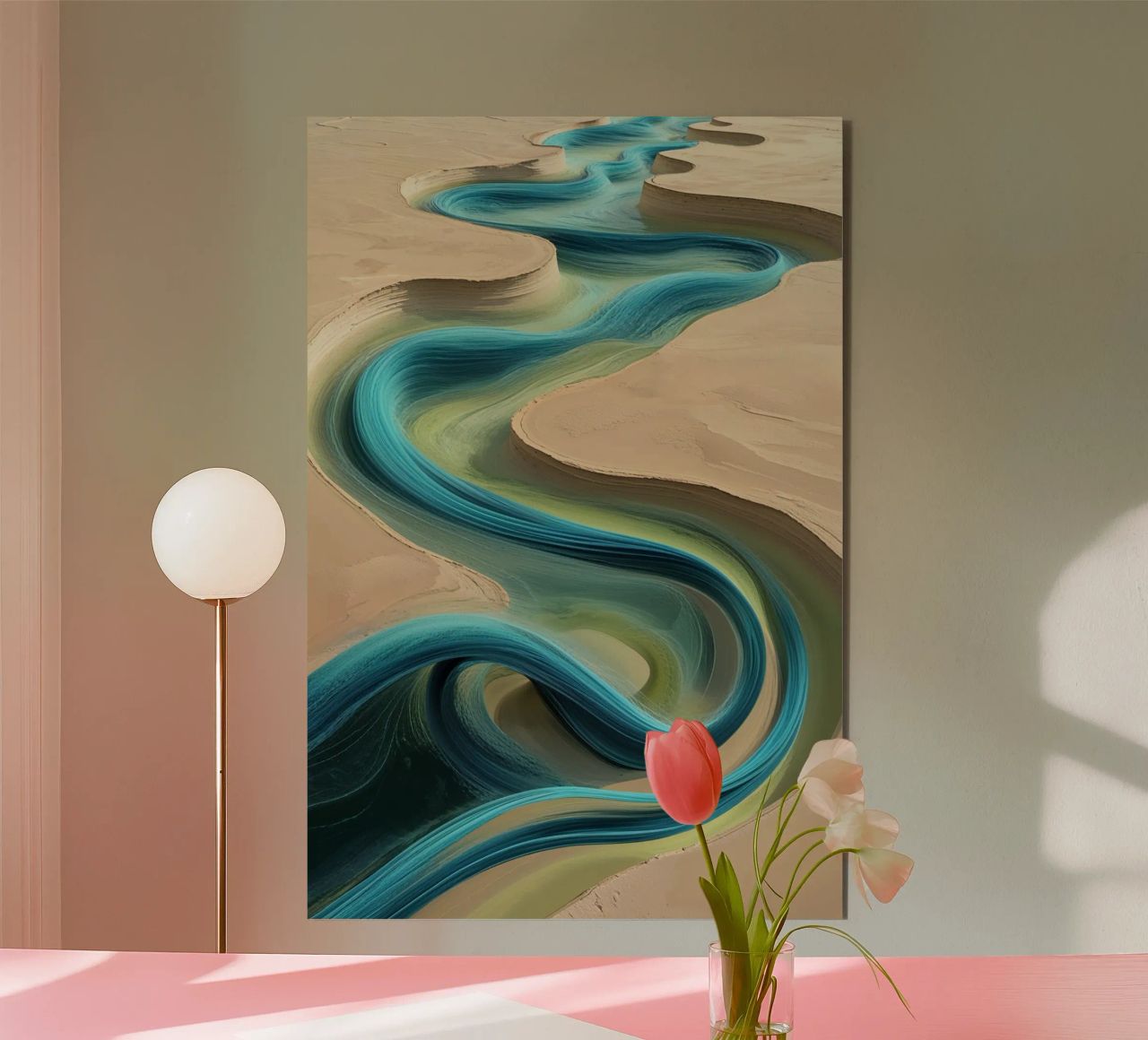 Winding Life: The Euphrates in Abstract alluminio dibond da AlbertKlee