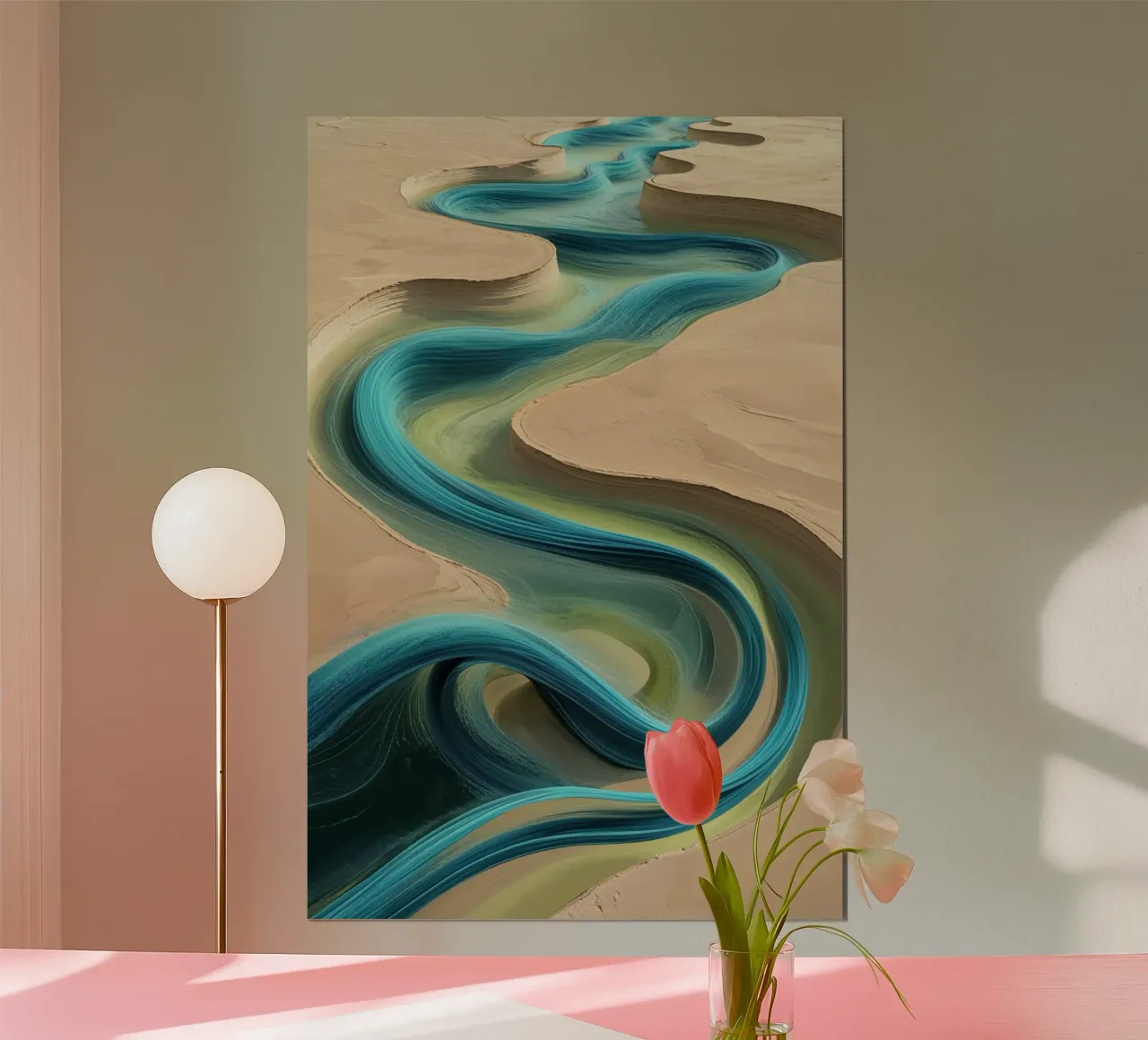 Winding Life: The Euphrates in Abstract carta hahnemühle da AlbertKlee