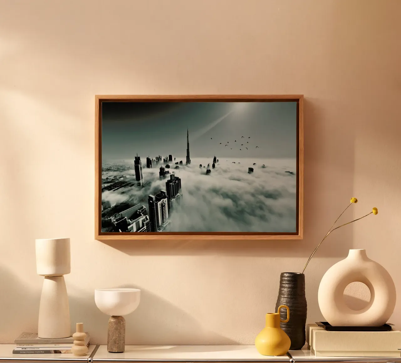 Up up and Above - Naufal tela con Cornice a cassetta da Pictufy