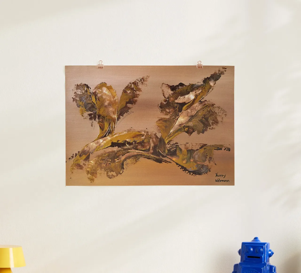 IDEAL GIFT 131 poster con telaio in legno da Thierry Vobmann Abstract painting