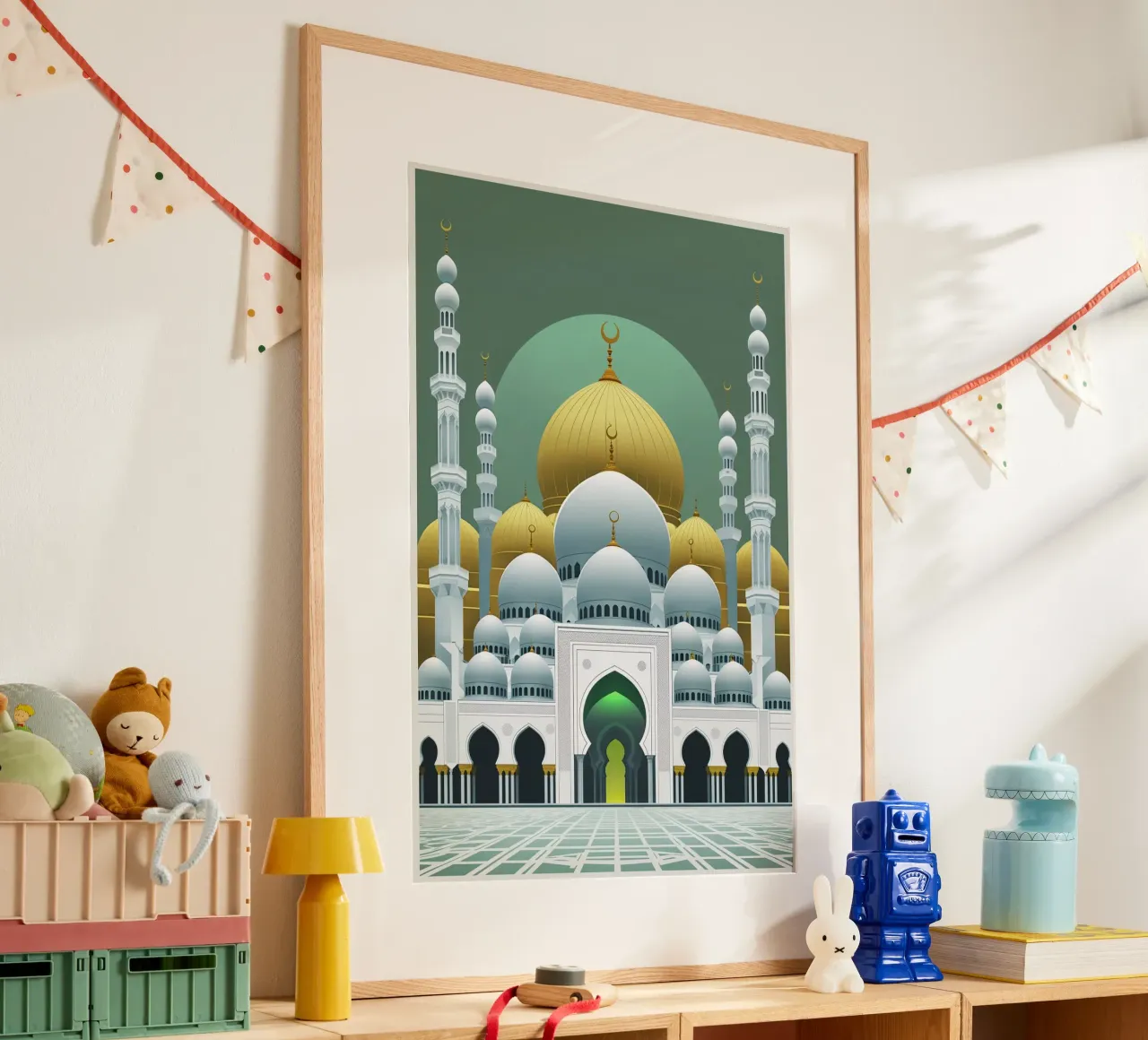 Golden Splendor of the Umayyad Mosque poster da AlbertKlee