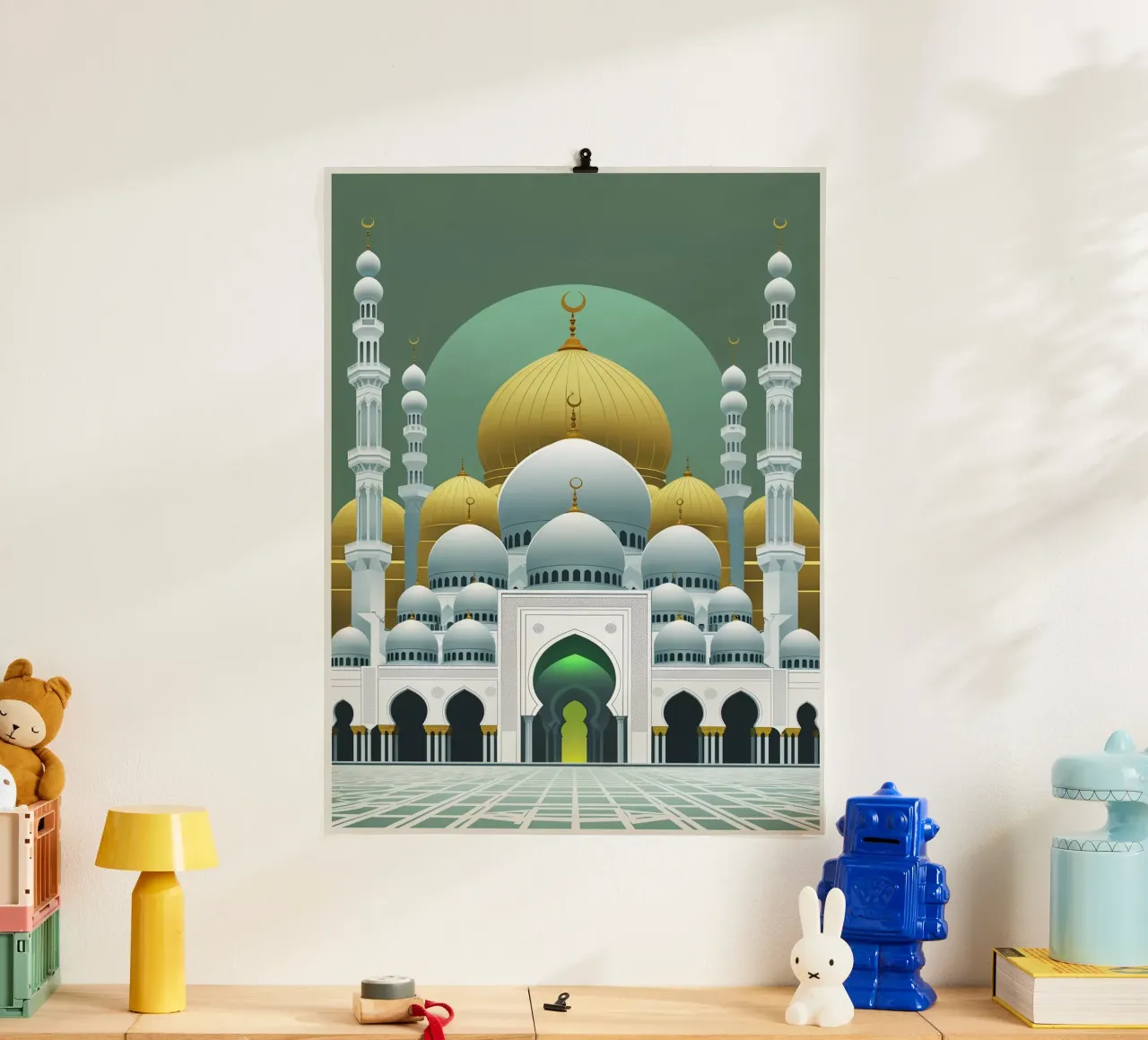 Golden Splendor of the Umayyad Mosque poster da AlbertKlee