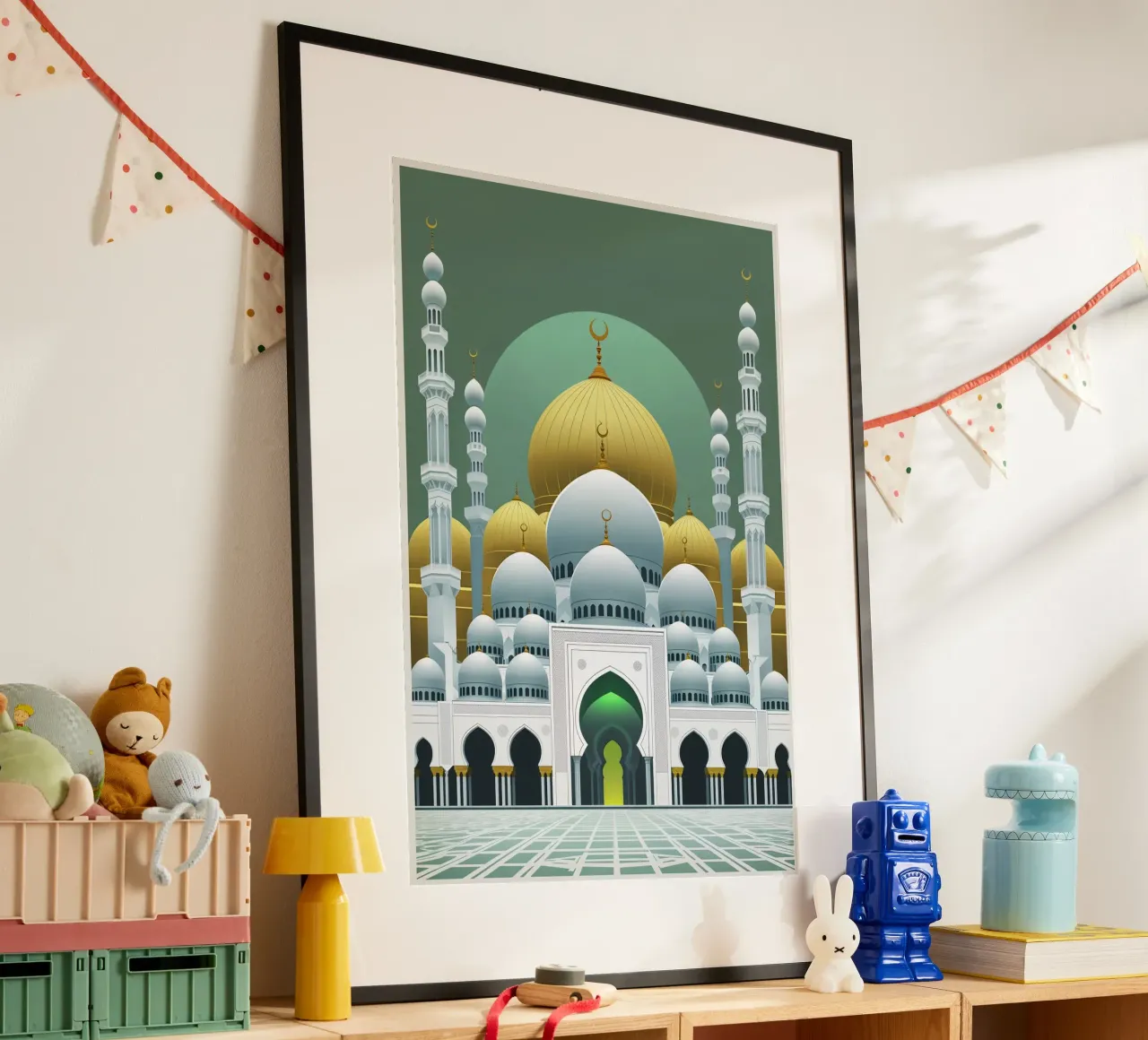 Golden Splendor of the Umayyad Mosque poster da AlbertKlee