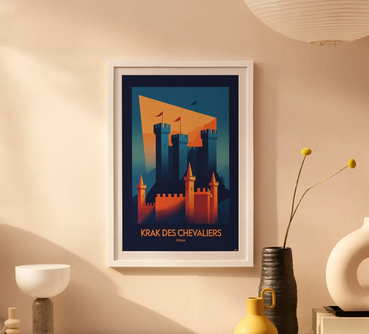Krak des Chevaliers in Vivid Geometry poster da AlbertKlee