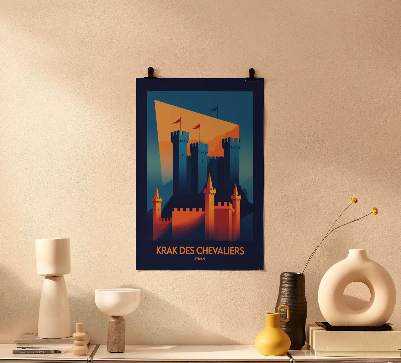Krak des Chevaliers in Vivid Geometry poster da AlbertKlee