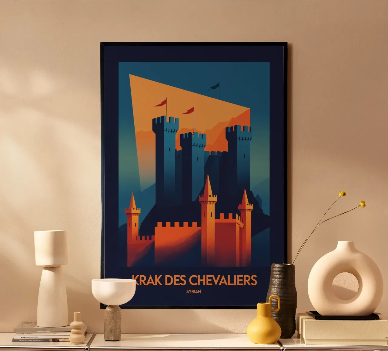 Krak des Chevaliers in Vivid Geometry poster da AlbertKlee