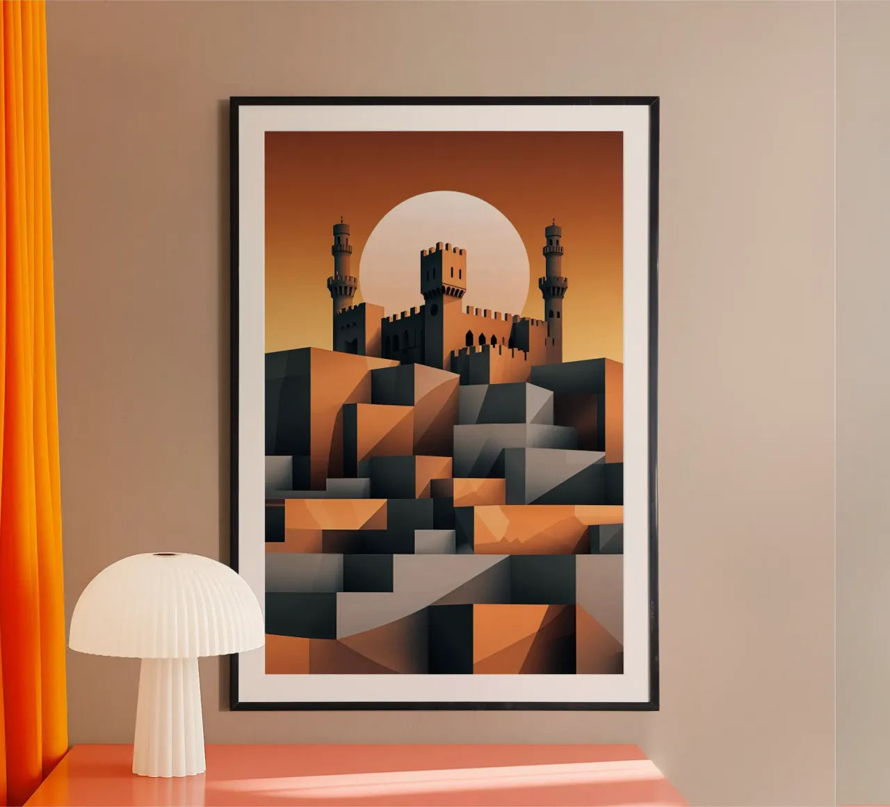 Aleppo Citadel at Sunrise – A Timeless Fortress poster da AlbertKlee