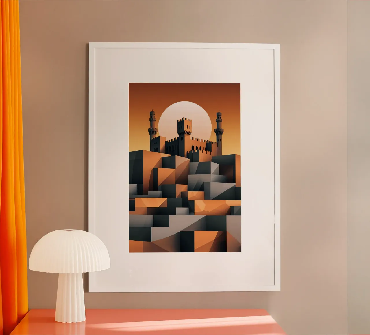 Aleppo Citadel at Sunrise – A Timeless Fortress poster da AlbertKlee