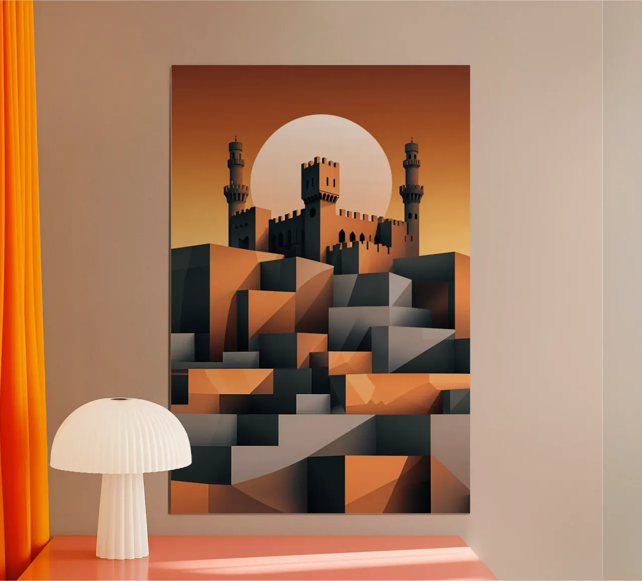 Aleppo Citadel at Sunrise – A Timeless Fortress poster da AlbertKlee