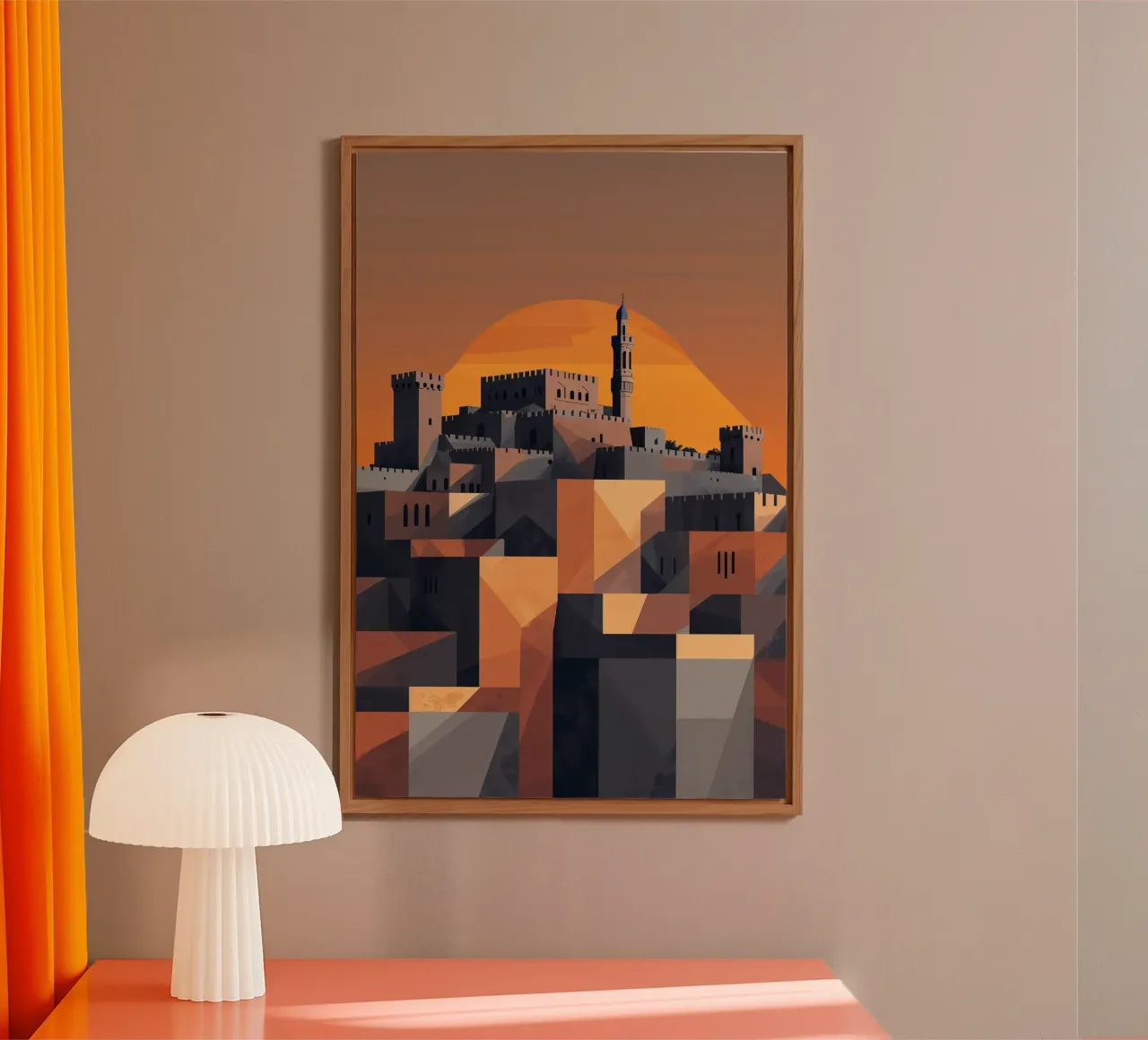 The Aleppo Citadel – A Geometric Marvel alluminio dibond da AlbertKlee