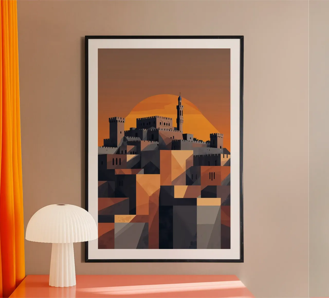 The Aleppo Citadel – A Geometric Marvel carta hahnemühle da AlbertKlee
