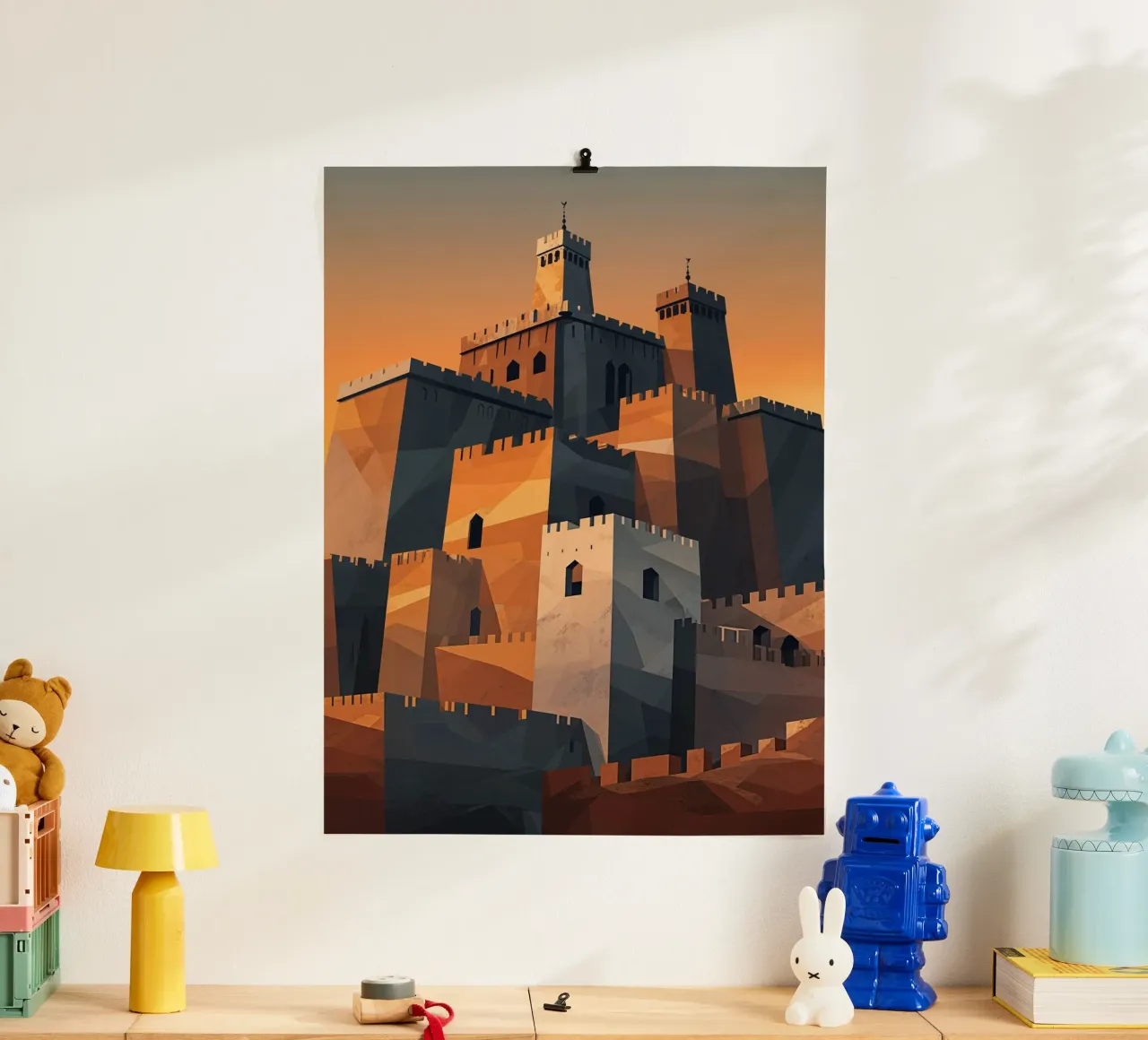 Aleppo Citadel – A Fortress of Resilience poster con telaio in plastica da AlbertKlee