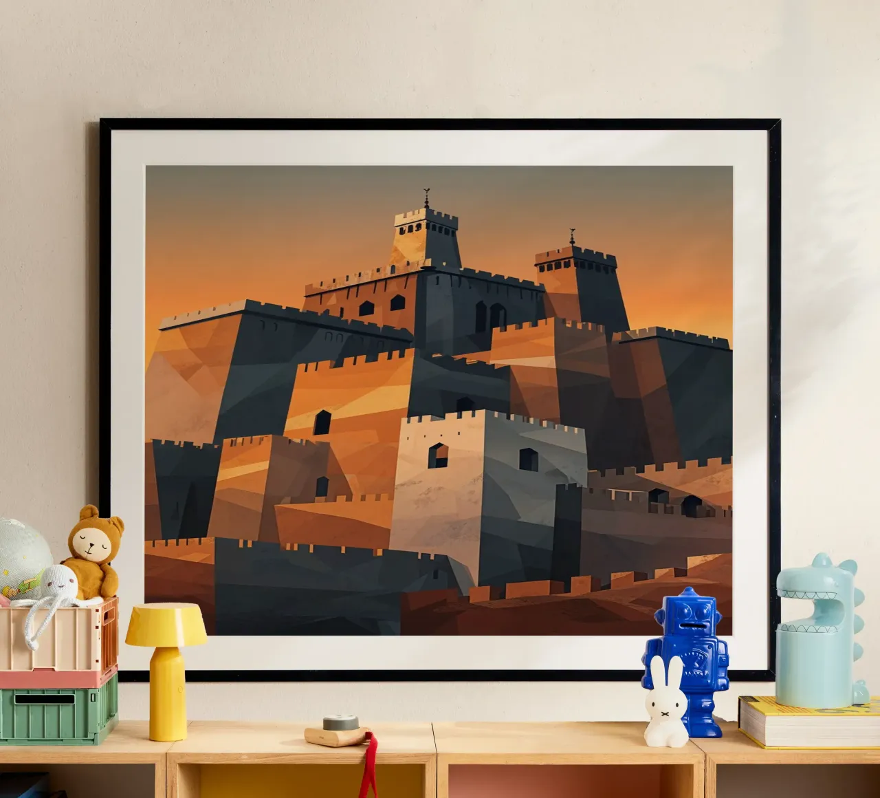 Aleppo Citadel – A Fortress of Resilience poster con telaio in plastica da AlbertKlee