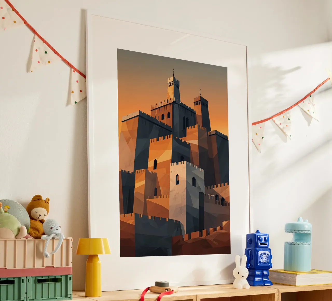 Aleppo Citadel – A Fortress of Resilience poster con telaio in plastica da AlbertKlee
